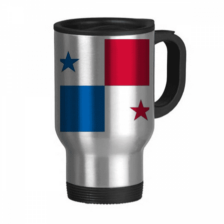 

Panama National Flag North America Country Travel Mug Flip Lid Stainless Steel Cup Car Tumbler Thermos