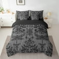 thumbnail image 2 of Manfei Baroque Gothic Theme Twin Bedding Sets 7pcs,Gray Damask Print Bedding Comforter Set 7pcs,Insect Animal Dragonfly Sheet Sets For Adults,Ultra Soft Bedroom Decoration Reversible, 2 of 7