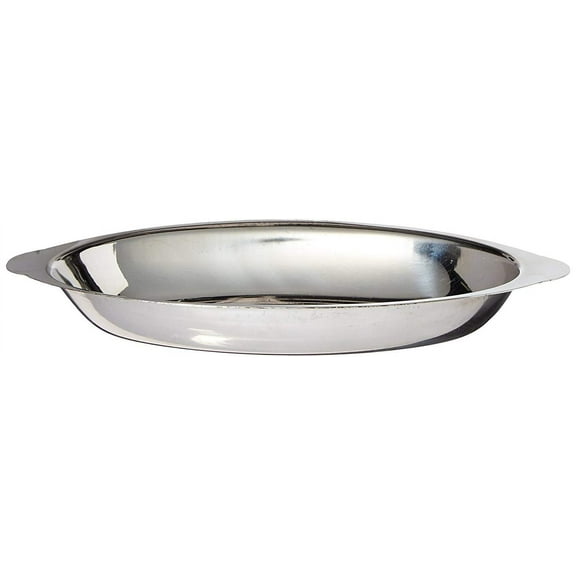 Winco Stainless Steel Oval Au Gratin Dish, 12-Ounce