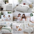 thumbnail image 6 of Light Gray Bedding 3 Piece Duvet Cover Set Full Size, Minimalist Boho Abstract Ethnic Motifs Soft Microfiber Comforter Cover with Zipper Closure & Pillowcases, Wrinkle & FadeResistant Quilt Cover, 6 of 9
