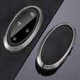 thumbnail image 2 of Key Fob Cover Compatible with Hyundai Kona 2025 2026 Ioniq 9 Grandeur GN7 Elantra Sonata Santa fe Tucson Hybrid Santa Cruz Palisade Solid Metal Car Key Shell, Brown,Black, 2 of 8