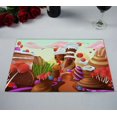 thumbnail image 2 of EREHome Sweet Cartoon Candy Ice Cream Placemat Table Mat Cup Mat 12x18 inch,Set of 2, 2 of 2