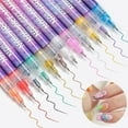 thumbnail image 5 of 12 Colors Nail Art Markers for Kids, Quick Dry Graffiti nail art pens for painting nails, Ultra Thin Curve Diy Nail Doodle Pens (12 Colors-A), 5 of 7