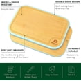 thumbnail image 2 of Bamboo Cutting Board with Juice Groove (3-Piece Set) - Best Kitchen Chopping Board for Meat (Butcher Block) Cheese and Vegetables (Blue), 2 of 7