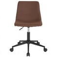 thumbnail image 4 of Home Office Armless Double Line Stitch Task Office Chair-Brown Fabric, 4 of 4