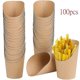 thumbnail image 1 of 100 Pcs French Fries Holder, 12oz Disposable Paper French Fry Cups Charcuterie Cups Aoba, 1 of 5