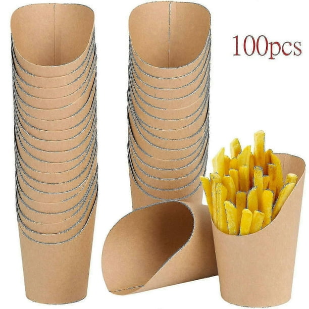 100 Pcs French Fries Holder, 12oz Disposable Paper French Fry Cups Charcuterie Cups Aoba