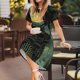 thumbnail image 3 of Easygdp MoonNight Sky Crow para Vestido Transpirable de Mujer, Vestido Suelto de Manga Corta con Pliegues y Bolsillos para el Verano, 3 of 6