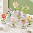 thumbnail image 4 of Ramo de rosas de orquídeas, hermoso bloque de flores suculentas, bloques de construcción en maceta, Kit romántico de montaje, juguete de construcción, regalo para niña, 4 of 4
