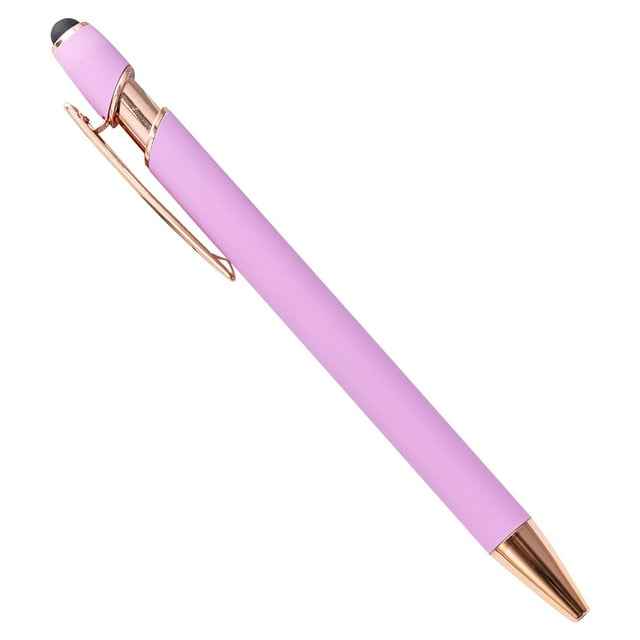 Retractable Ballpoint Pens,0.7mm Fine Point Black Ink, Smooth Writing Ballpoint Pens, Medium Black Ink Pen with Comfort grip for Planner, Office, Journaling,Note Taking,Assorted Color(Light Purple)