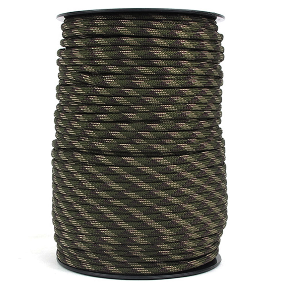 100M Parachute Cord Roll 550 Type Paracord Lanyard Rope 9 Strand Cores Rope Roll 