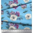 thumbnail image 2 of Soimoi polyester Crepe Fabric Leaves,Succulent & Anemone Flower Decor Fabric Printed Yard 52 Inch Wide, 2 of 3