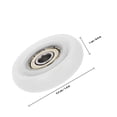 thumbnail image 2 of CRAFTHROU 6Pcs White Plastic Sliding Gate Roller Bearing Rail Wheel For Smooth Operation And High Load Capacity, 2 of 6
