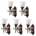 thumbnail image 4 of HONMEET Simulation Mini Lamp Mini House Wall Lamps Dark Red 5Pcs, 4 of 8