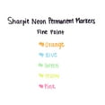 thumbnail image 4 of Juego de marcadores permanentes SHARPIE Neon Fine Point de 5 colores, 4 of 5