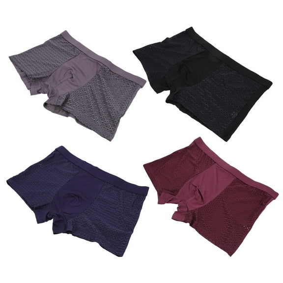 LOLIPPYY 4Pcs Modal Men Briefs Assorted Color Smooth Breathable Underpants for Comfortable Wearing