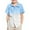 Light Blue, variant on WOYY Little Boys Short Sleeve Gradient Shirt Summer Casual Button-Down Shirt, Sizes 5-14