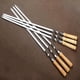 thumbnail image 5 of 6pcs 55cm Bbq Skewers Long Handle Shish Kebab Barbecue Grill Stick Wood Bbq Fork Stainless Steel Ou, 5 of 5