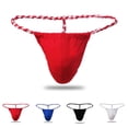 thumbnail image 6 of CENL Sexy Men T-Back G-string paper ropeThong Bikini Underwear Mesh Sheer Pouch, 6 of 6