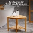 thumbnail image 2 of Corner Bathroom Stool,Natural Bench -slip Natural With -slip Stool Caddy Indoor, 2 of 5
