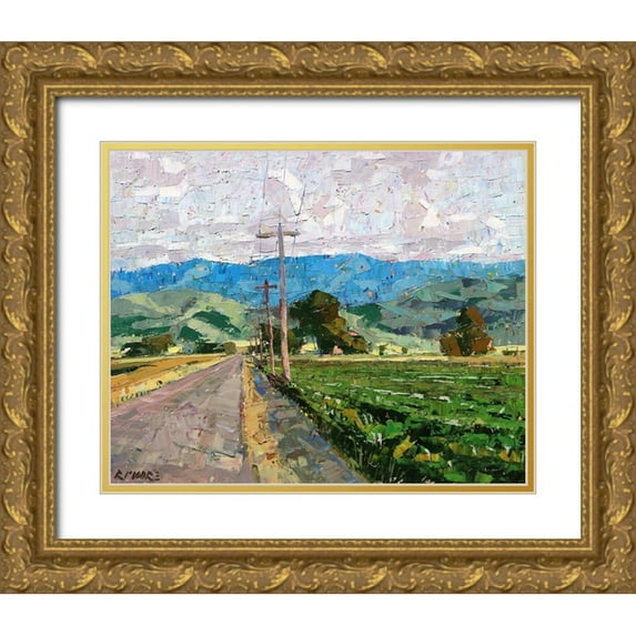 Moore, Robert 14x12 Gold Ornate Wood Framed with Double Matting Museum Art Print Titled - In the Country