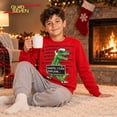 thumbnail image 7 of Quad Seven Boys Ugly Christmas Sweater Fleece Novelty Xmas Holiday Party Pullover Sweatshirt Red Dino Can Explain, 16/18, 7 of 7