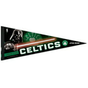 Angle View: WinCraft Boston Celtics Star Wars Darth Vader 12" x 30" Premium Pennant