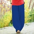 thumbnail image 2 of Seductiva Casual Pants for Women Women's Casual Cotton Linen Baggy Pants with Elastic Waist Relax Fit Trouser Soft Leggings for Women 1PC, 2 of 5