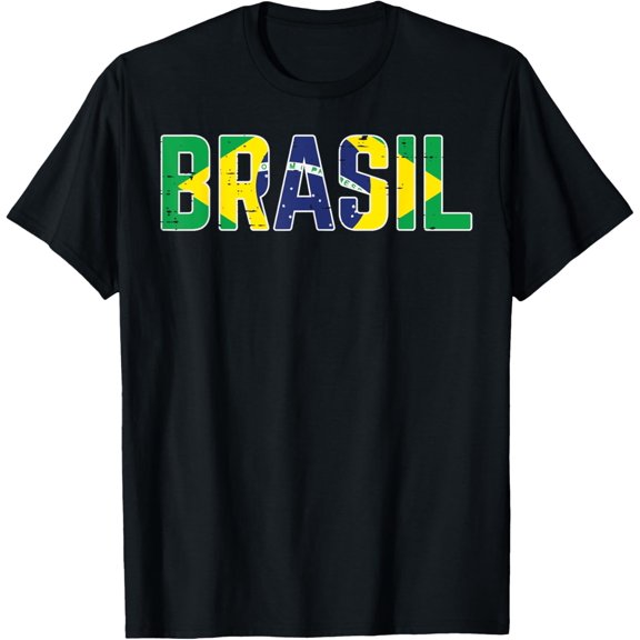 Brasil Flag Brazilian Soccer Fan Men Women Boys Girls Kids T-Shirt