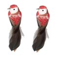 thumbnail image 1 of LOVIVER 2pcs Artificial Birds Figurines home and garden Tree Decoration Red, 1 of 8