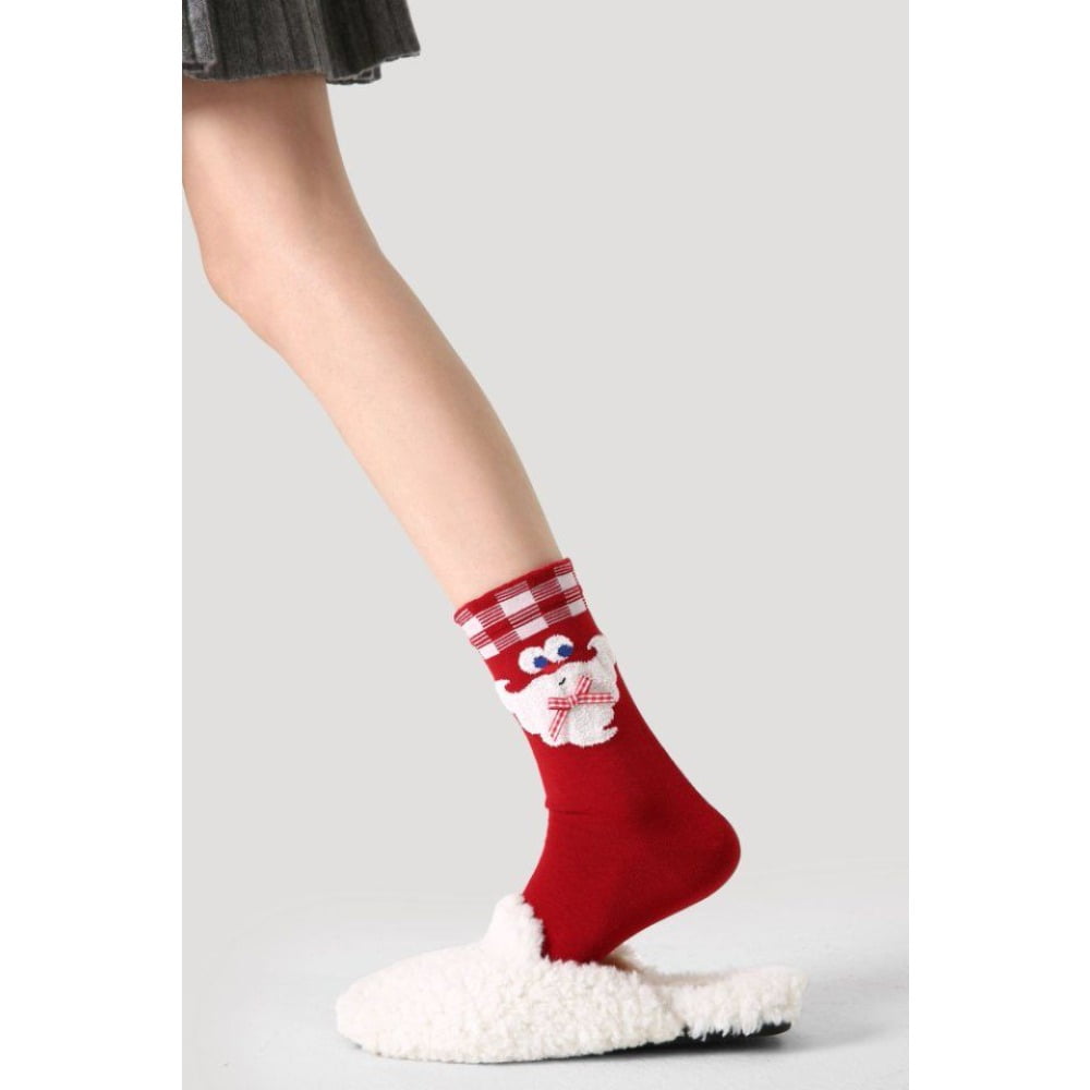 Christmas Stocking for Women Autumn/Winter Mid-Calf Socks Cute Homewear Warm Long Socks Holiday Gift with Festive Designs.