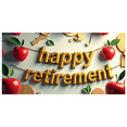 thumbnail image 3 of Happy Retirement Banner with Apple Decor Background Party Decors Retirement Celebration Photography Props Backdrop Decorations, 3 of 4