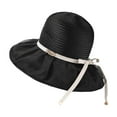 thumbnail image 4 of Women's Hat Bridal Wedding Tea Party Wide Brimmed Summer Sun Hat Ladies Outdoor Elegant Temperament Sun Hat Hat Pack Women's Dress Hats Bonnet 30s Style Hats Women Barrette Hat for Men Pack Hats Women, 4 of 4