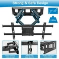 thumbnail image 6 of MountFTV TV Wall Mount for 37-85 inch TVs, Full Motion Dual Articulating Arms Extension Rotation Tilt LED LCD OLED 4K Flat Curved, Max 600x400mm, Holds up to 132 lbs, 6 of 7