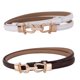 thumbnail image 1 of Cinturón de cuero fino para mujer Cinturón de cuero fino, cinturón de moda, cinturón con hebilla ajustable, 1 of 5