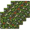 thumbnail image 2 of SKYSONIC Christmas Spruce Branches Washcloths Set of 4, Highly Absorbent Soft Cotton Fingertip Towels for Bathroom, Kitchen, Gym, Spa, Home Decor, 12 x 12 Inch, 2 of 7