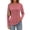 Rose Red, variant on Women's Long Sleeve Ribbed Tunic Tops Crew Neck Brushed Soft Knit Shirts Slim Fit Casual Tee for Work Daily Fall Wear