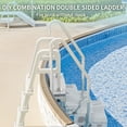 thumbnail image 6 of Heavy Duty Above Ground Pool Ladder, Adjustable 47-54 Inch Swimming Pool Steps with Anti-Slip Strips, 400 lbs Weight Capacity, White, 6 of 8