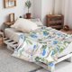 thumbnail image 1 of Manta de conejito de Pascua con estampado de huevos de colores | Manta de poliéster suave de 130 x 140 cm para sofá cama | Decoración navideña de primavera para habitación infantil, 1 of 7