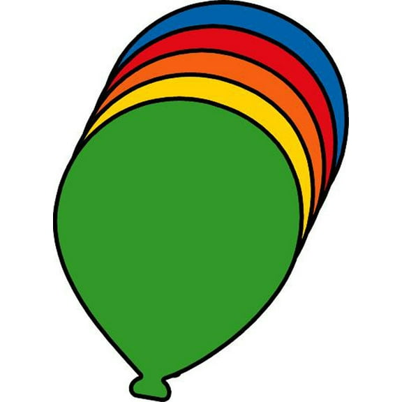 SHAPES ETC. Balloon Assorted Color Creative Cut-Outs- 3"
