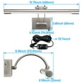 thumbnail image 7 of 2 Pack LED Picture Lights, 15.75", Metal Dimmable Artwork Lamps, CRI90+, Plug-n-Play & Hardwire Art Lighting, Satin Nickel, 7 of 7