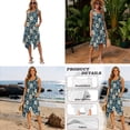 thumbnail image 5 of Whosucclay Tropical Hibiscus Monstera Palm Leaves Print Summer Dresses for Women Casual Button Down Aloha Shirts for Men, Couple Matching Outfits for Beach Hawaii Vacation Luau Holiday Party, 2XL, 5 of 7