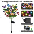 thumbnail image 2 of Luces solares para jardín con forma de mariposa, NFEVER, coloridas, 4 unidades, 2 of 7