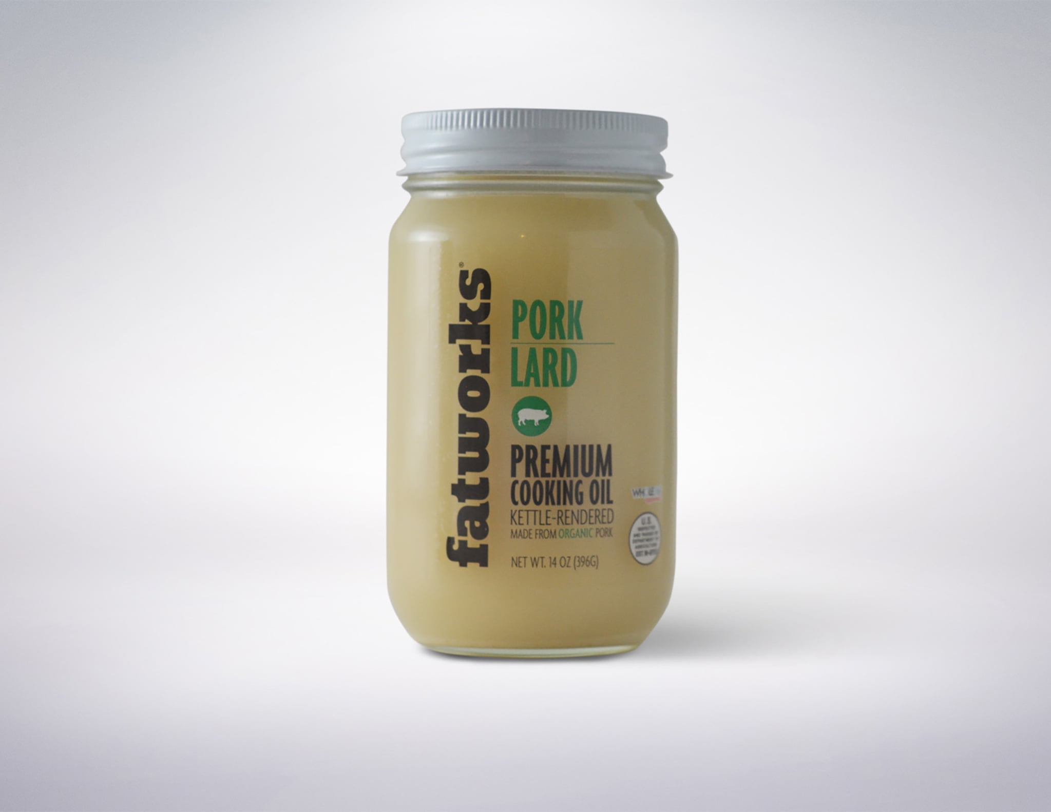 Fatworks Premium Pork Cooking Oil, 14 oz Jar