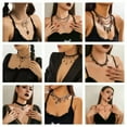 thumbnail image 2 of HOOUN Black Lace Choker Necklace Collar Bib Gothic Punk Cross Victorian Steampunk Gift-4303, 2 of 2