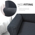 thumbnail image 3 of NIcEEc Funda de sofá Gris Oscuro Funda de sofá 1 Pieza Funda de sofá fácil de Instalar Protector de Muebles Duradero Universal de Alta Estiramiento con Falda Estilo campestre (3 plazas Gris Oscuro), 3 of 5