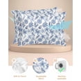 thumbnail image 2 of Hokiten King Size Pillow Cases Set of 2, Pillow Covers for Bed, Blue Coastal Satin Pillowcases with Zipper for Hair/Skin, Pillow Protector Cover, Shell Floral Ocean Retro 20x36 Inches, 2 of 6