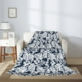 thumbnail image 2 of Rateoe Hawaiian Style Pattern Flannel Throw Blanket, Ultra-soft Blanket for Bed, Couch, Car, Hypoallergenic Anti-pilling blanket-40"x30"(Vertical), 2 of 6