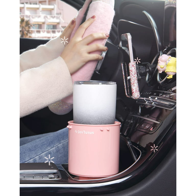2CUPS Car Cup Holder Expander and Attachable Tray, Fits  Yeti/Hydroflasks/Nalgene 16-40 oz. Dual Cup Holder with Adjustable Swivel  Tray. Organizer