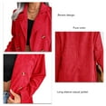 thumbnail image 1 of Winter Jacket, Stylish Comfortable Button Jacket Revers Design  For Daily Wear Red XXL, 1 of 5